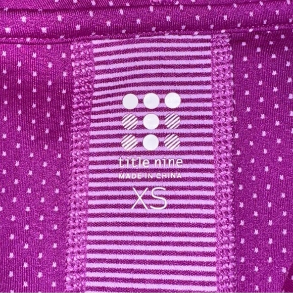 Title Nine Layli Purple Striped & Polka Dot Athletic Dress Size Extra Small - Picture 9 of 10